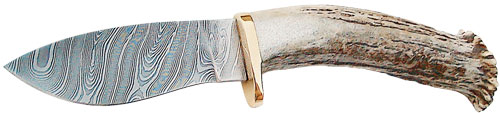 Damascus steel hunting and sporting knife.